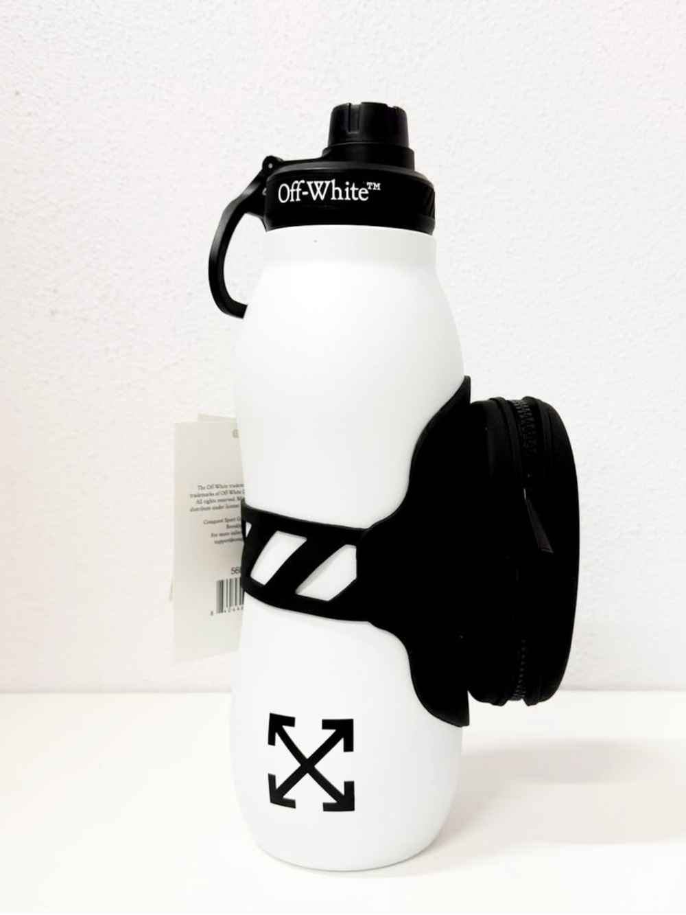 Off-White "FOR DRINKING" 320Z Hourglass Bottle with Removable Zipper Pouch